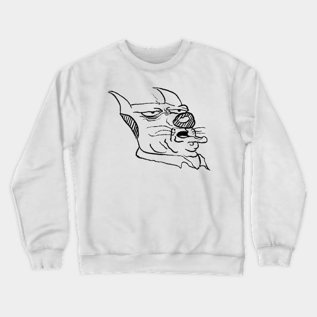 Cat Salt Face Crewneck Sweatshirt by Kinpraw